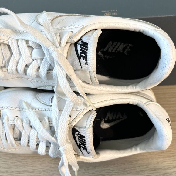 Nike Cortez Classic White Black Leather Casual Shoes 819920-110 Women's Size 7 - Picture 10 of 12